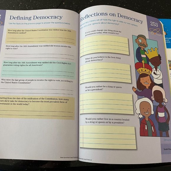 Sixth Grade (Grade 6) Workbooks: Brain Quest and Math Basics. Fun & Easy Learnin - Picture 5 of 7